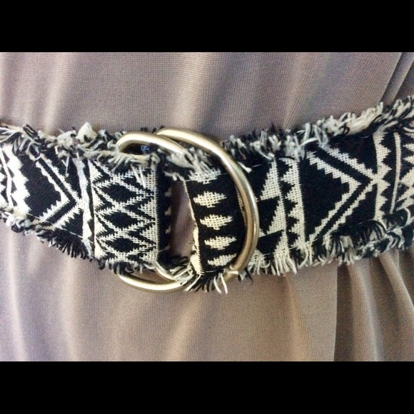 ❤️ BOHO BLACK/CREME ADJUSTABLE BELT - Picture 3 of 5